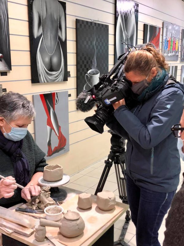 sylvie robert filmée par France3 à angoulins